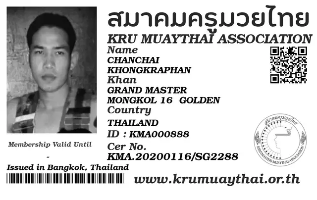 CHANCHAI KHONGKRAPHAN KMA card